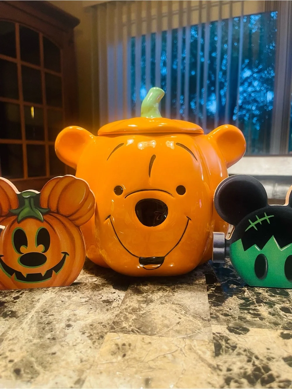 Halloween Winnie the Pooh Pumpkin Candy Jar - Orange